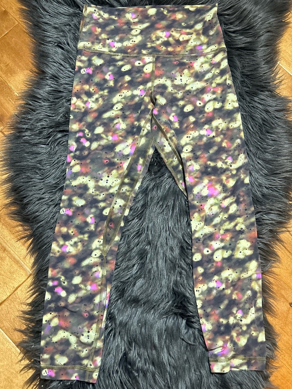 Lululemon Align High-Rise Pant 25"Soft Focus Splatter Green Multi High-Waist Sz6 - Picture 4 of 7